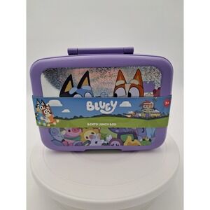 Bluey Bento Lunch Box Purple Leak Proof BPA Free Kids School Food Container NEW